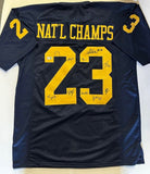 Michigan Wolverines 2023 National Champions Signed Jersey Signed by (10) Beckett