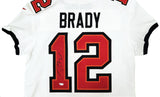 BUCCANEERS TOM BRADY AUTOGRAPHED WHITE NIKE ELITE JERSEY SIZE 44 FANATICS 208711