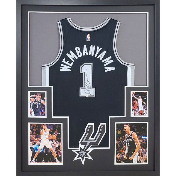 Victor Wembanyama Autographed Signed Framed San Antonio Spurs Jersey FANATICS