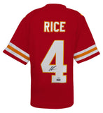 Rashee Rice (CHIEFS) Signed Red Custom Football Jersey - (JSA COA)