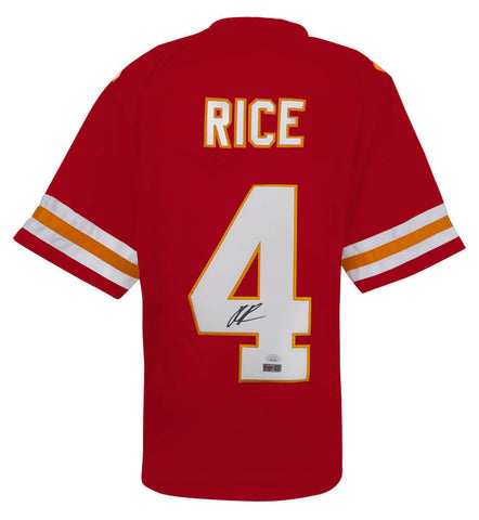 Rashee Rice (CHIEFS) Signed Red Custom Football Jersey - (JSA COA)
