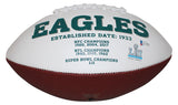 Brian Dawkins Autographed/Signed Philadelphia Eagles Logo Football Beckett 26051