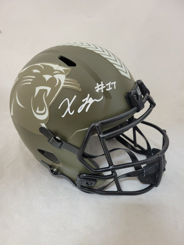 XAVIER LEGETTE SIGNED CAROLINA PANTHERS F/S STS SPEED REP HELMET BECKETT QR