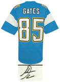 Antonio Gates Signed Powder Blue Custom Football Jersey - (SCHWARTZ COA)