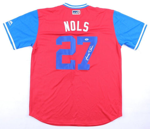 Aaron Nola Signed Philadelphia Phillies Player's Weekend Jersey (PSA) #1 Starter