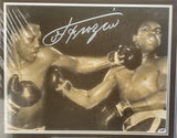 Joe Frazier Auto Framed 16x20 Photo Fight Century vs. Ali (Damaged) PSA L90959