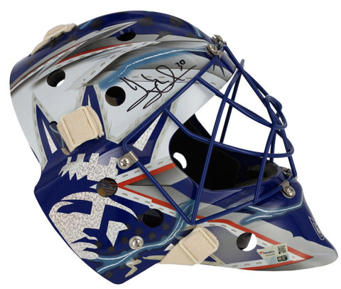 Henrik Lundqvist Autographed Rangers Statue of Liberty Replica Mask Fanatics