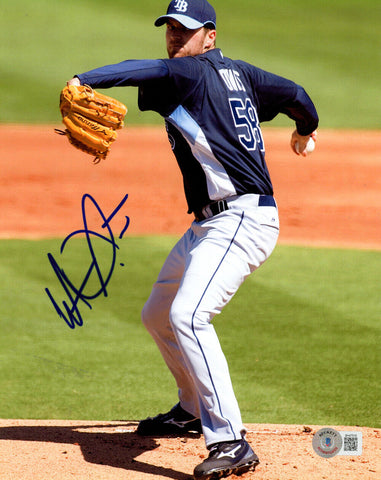 Wade Davis Autographed Tampa Bay Rays 8x10 Photo Beckett 46273