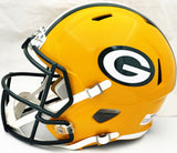 AARON JONES AUTOGRAPHED PACKERS YELLOW FULL SIZE HELMET BECKETT WITNESS 224718