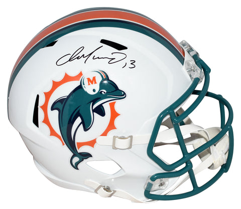 DAN MARINO AUTOGRAPHED MIAMI DOLPHINS FULL SIZE SPEED HELMET BECKETT