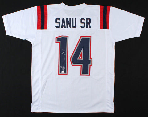 Mohamed Sanu Signed Patriots White Jersey (JSA COA) New England All Pro W.R