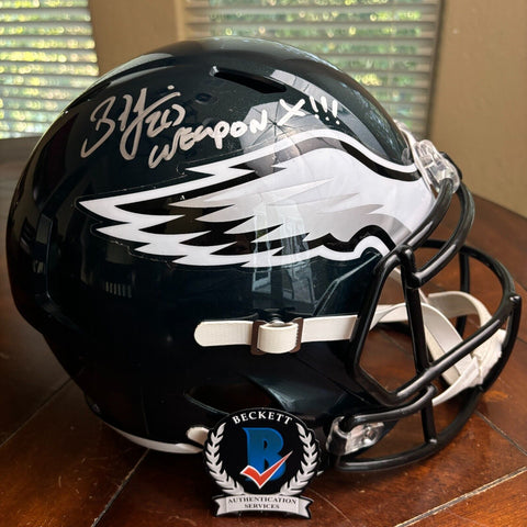 BRIAN DAWKINS AUTOGRAPHED PHILADELPHIA EAGLES WEAPON X FS REPLICA HELMET BAS