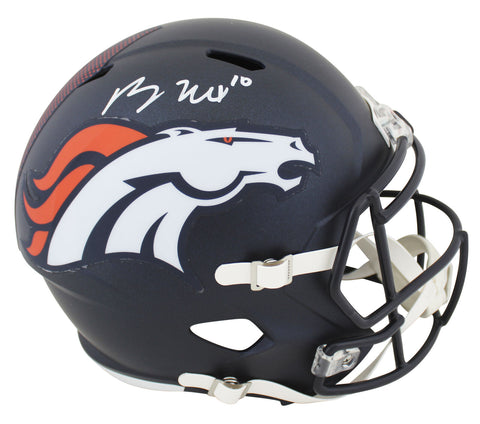 Broncos Bo Nix Authentic Signed Full Size Speed Rep Helmet BAS Witnessed