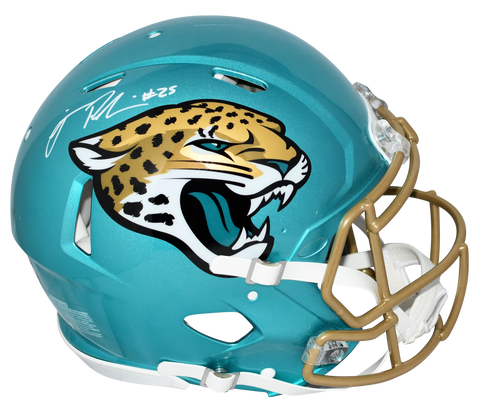 JAMES ROBINSON SIGNED JACKSONVILLE JAGUARS AUTHENTIC SPEED FLASH HELMET BECKETT