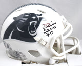 Ja'Tavion Sanders Signed Panthers Salute 2024 Speed Mini Helmet - Beckett W Holo