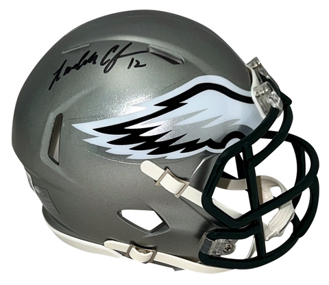 RANDALL CUNNINGHAM SIGNED PHILADELPHIA EAGLES FLASH MINI HELMET BECKETT