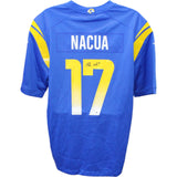 Puka Nacua Signed Los Angeles Rams Blue Nike Jersey FAN 45456