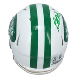 Davante Adams Autographed New York Jets 2024 Alt. Mini Speed Helmet Beckett