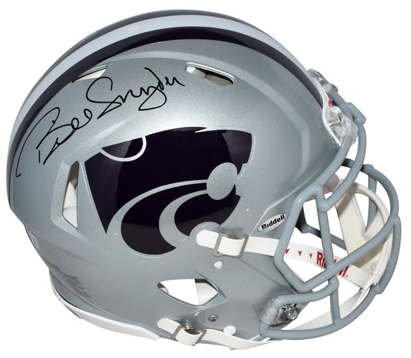 BILL SNYDER AUTOGRAPHED KANSAS STATE WILDCATS AUTHENTIC SPEED HELMET BECKETT