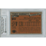 Tony Dorsett Autographed 1981 Topps 500 Slabbed Trading Card Beckett 45908