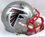 Andre Rison Autographed Atlanta Falcons Flash Speed Mini Helmet - Beckett W Holo