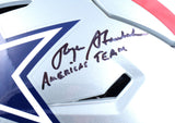 Roger Staubach Signed Cowboys F/S 76 Speed Flex Helmet w/America's Team-BeckettW