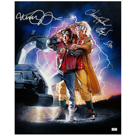 Michael J. Fox, Christopher Lloyd Autographed Back to the Future II 16x20 Poster