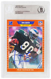 Cris Carter Signed Eagles 1989 Pro Set Rookie Card #314 - (Beckett Encapsulated)