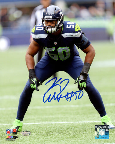 K.J. KJ WRIGHT AUTOGRAPHED 8X10 PHOTO SEATTLE SEAHAWKS MCS HOLO STOCK #144612