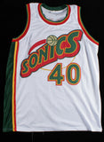 Shawn Kemp Signed Supersonics Basketball Jersey (PSA/DNA COA) Seattle #1 Pk 1989