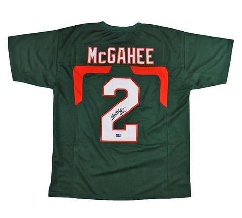 Willis McGahee Signed University of Miami Custom Green Jersey