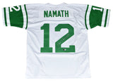 JOE NAMATH AUTOGRAPHED NEW YORK JETS #12 WHITE MITCHELL & NESS JERSEY BECKETT