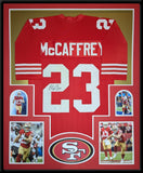 FRAMED SAN FRANCISCO 49ERS CHRISTIAN MCCAFFREY AUTOGRAPHED SIGNED JERSEY BECKETT