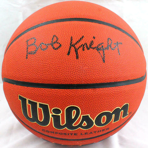 Bob Knight Autographed Wilson NCAA Basketball-JSA W *Black