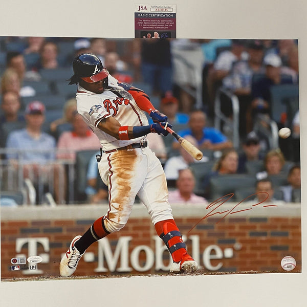 Autographed/Signed Ronald Acuna Jr. Atlanta Braves 16x20 Photo JSA COA #10