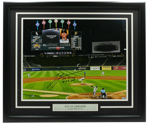 Lucas Gioloto Signed Framed 16x20 Chicago White Sox Photo No Hitter Fanatics