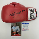 Autographed/Signed Dolph Lundgren Rocky Movie Red Everlast Boxing Glove PSA COA