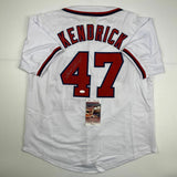 Autographed/Signed HOWIE KENDRICK Washington White Baseball Jersey JSA COA Auto