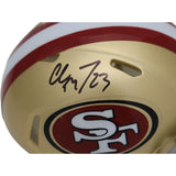 Christian McCaffrey Signed San Francisco 49ers Mini Helmet Slate FAN 46055