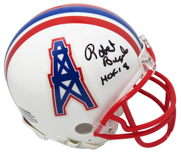 Robert Brazile Signed Houston Oilers Throwback Riddell Mini Helmet w/HOF'18 - SS