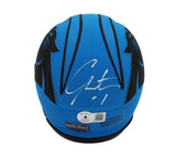 Cam Newton and Luke Kuechly Signed Carolina Panthers Speed Rave NFL Mini Helmet