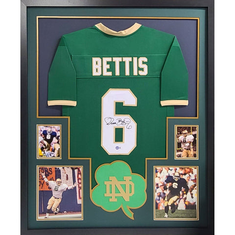 Jerome Bettis Autographed Signed Framed Notre Dame Jersey BECKETT