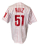 Carlos Ruiz Philadelphia Signed White Baseball Jersey JSA