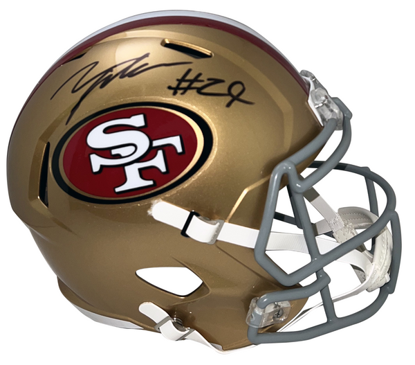 TALANOA HUFANGA AUTOGRAPHED SAN FRANCISCO 49ERS FULL SIZE SPEED HELMET BECKETT