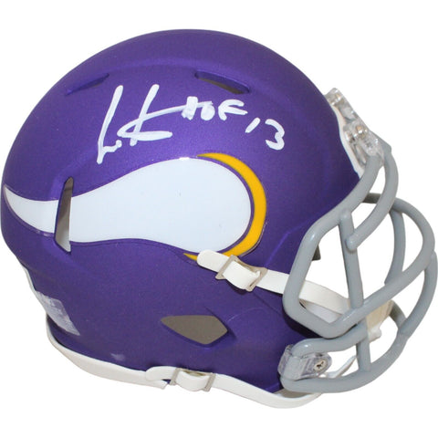 Cris Carter Autographed/Signed Minnesota Vikings Mini Helmet HOF Beckett 46730