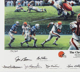 1964 Championship Game Multi Signed Cleveland Browns Unframed Lithograph Print