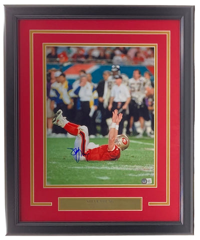 Steve Young Signed Framed 11x14 San Francisco 49ers Photo BAS BD59593