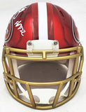 BRYANT YOUNG AUTOGRAPHED 49ERS FLASH RED SPEED MINI HELMET HOF 22 BECKETT 215664