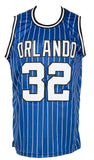 Shaquille O'Neal Signed Custom Blue Striped Pro Style Basketball Jersey JSA ITP