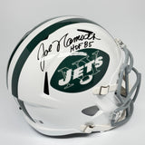 Joe Namath Autographed Signed New York Jets Full Size Replica Helmet HOF 85 BAS